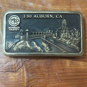 MKO I-80 Vintage Auburn, Ca Brass Buckle